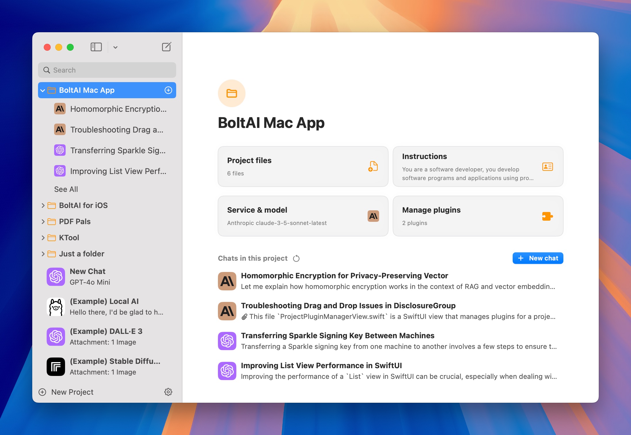 BoltAI Projects, DeepSeek support and more